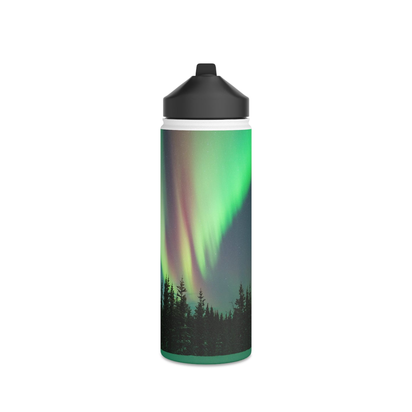 Aurora Borealis Stainless Steel Water Bottle, Standard Lid