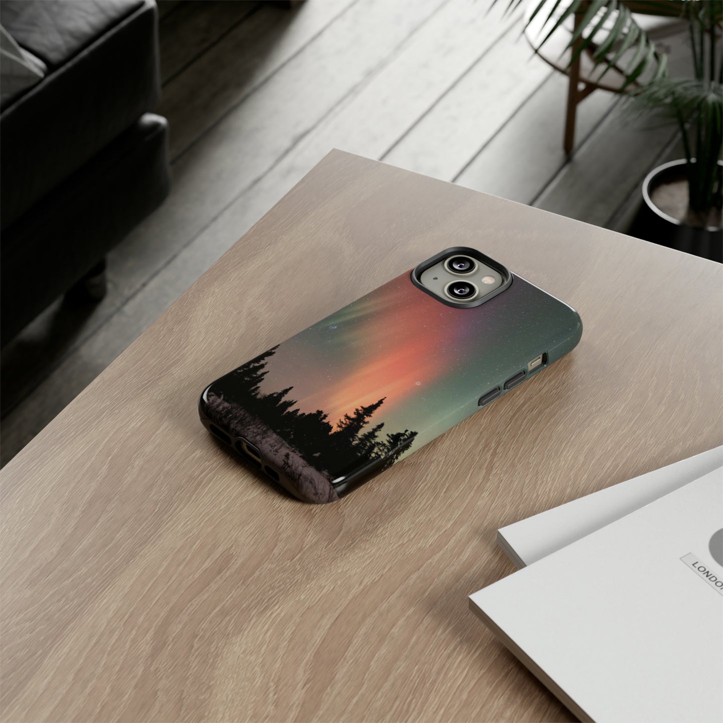 Red Aurora Tough Phone Case