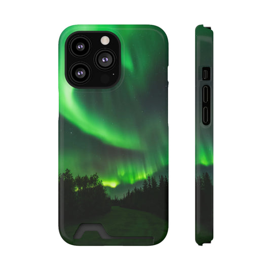 Aurora Borealis Phone Case With Card Holder