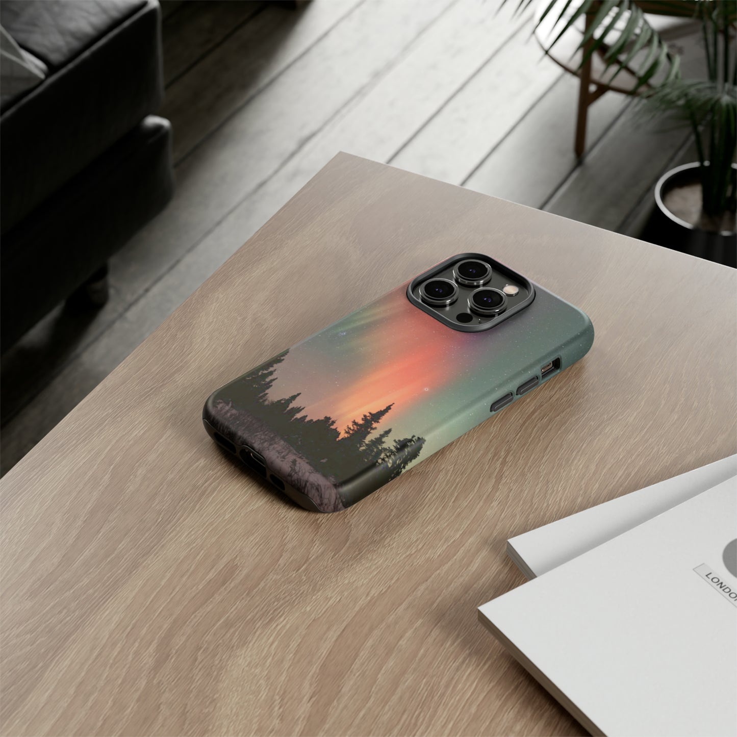 Red Aurora Tough Phone Case