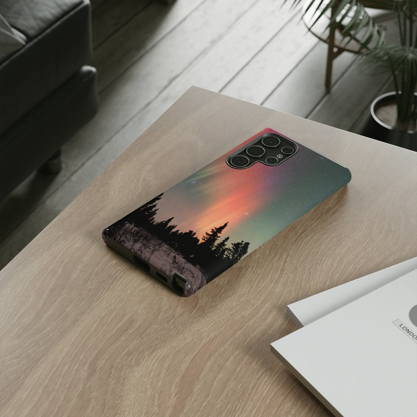 Red Aurora Tough Phone Case