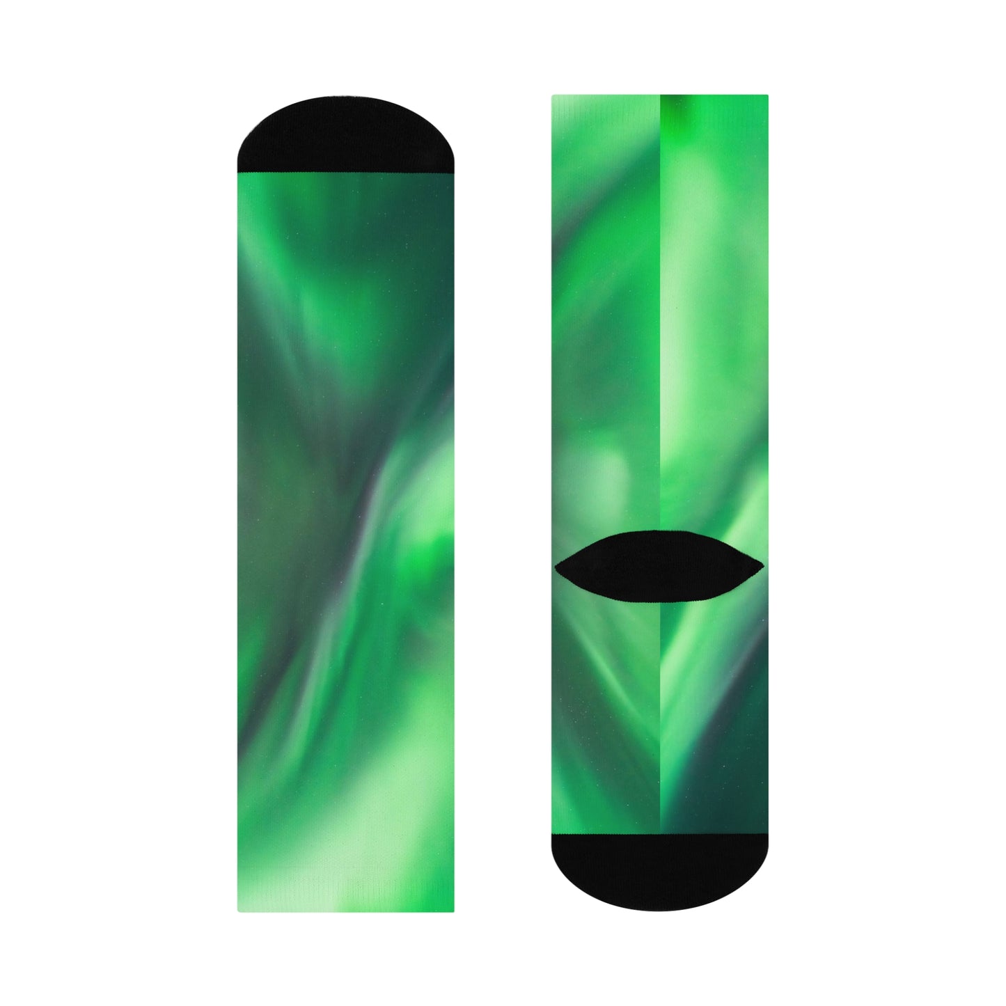 Aurora Borealis Corona Pattern Cushioned Crew Socks