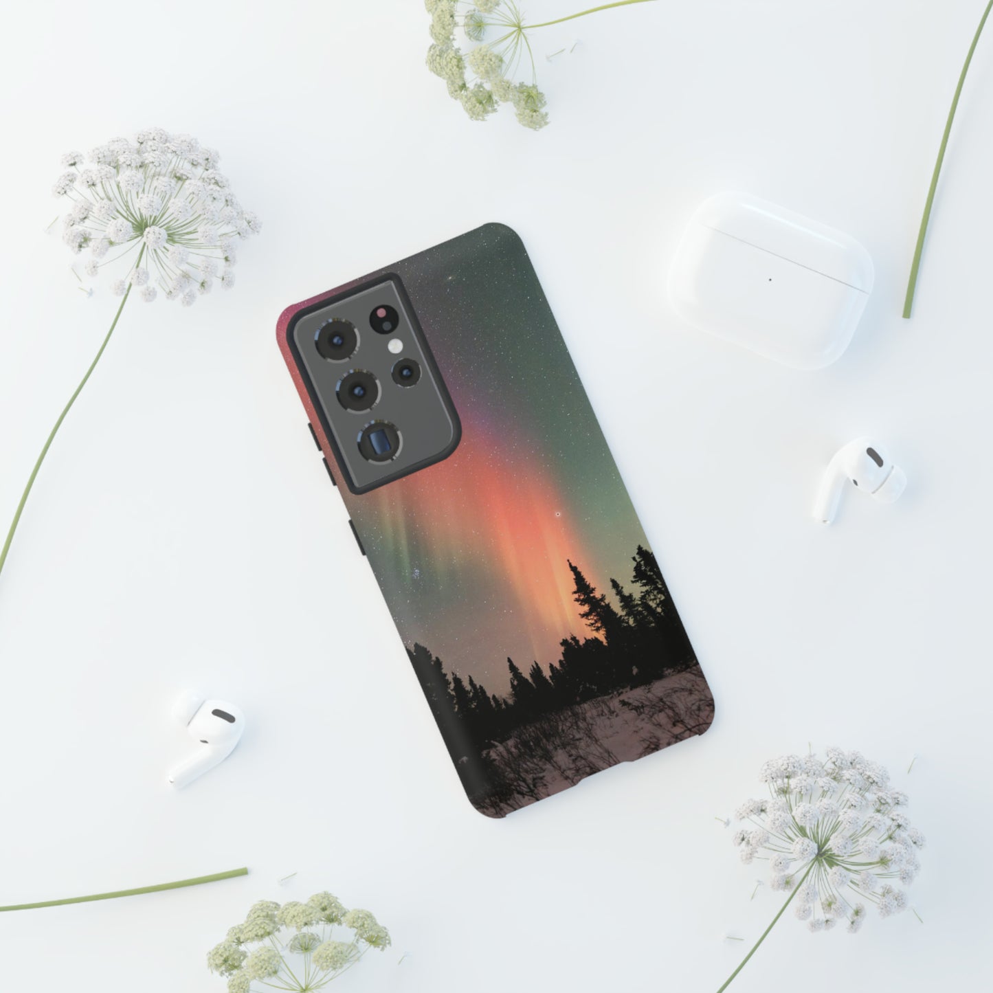Red Aurora Tough Phone Case