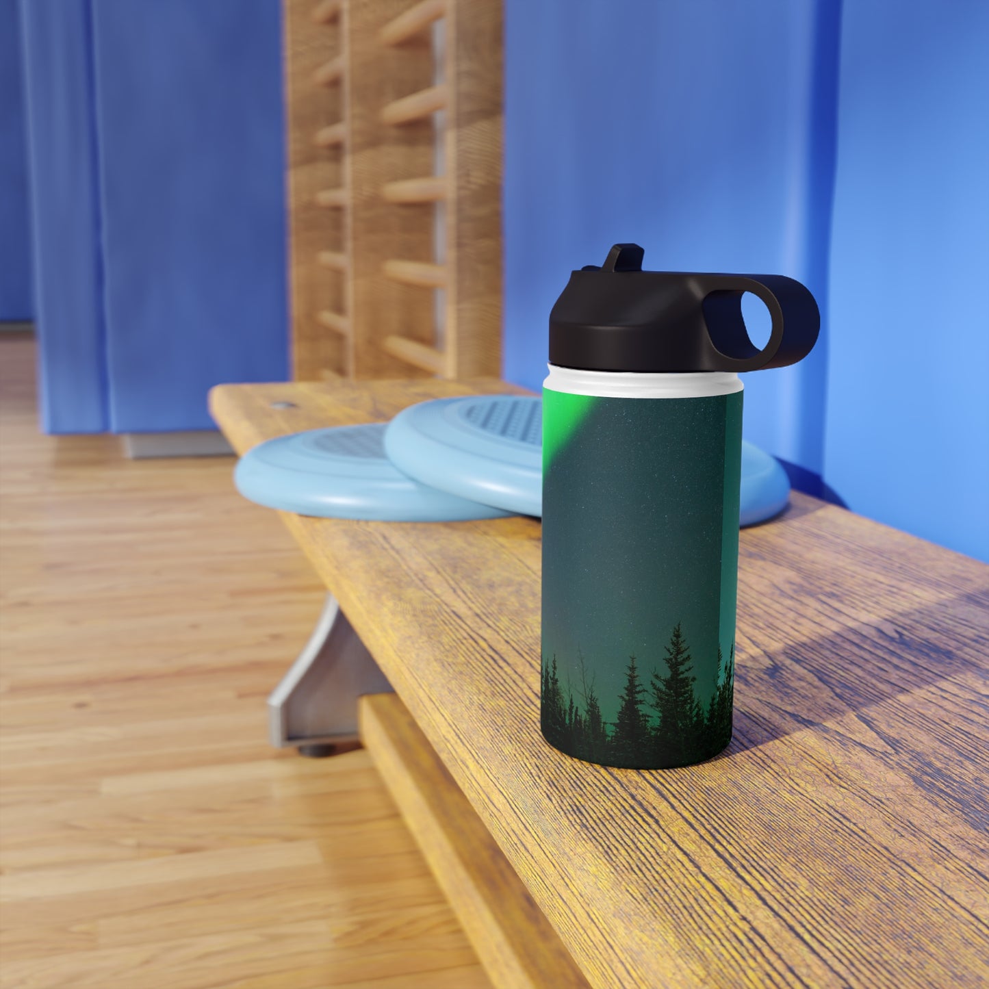 Aurora Borealis Stainless Steel Water Bottle, Standard Lid
