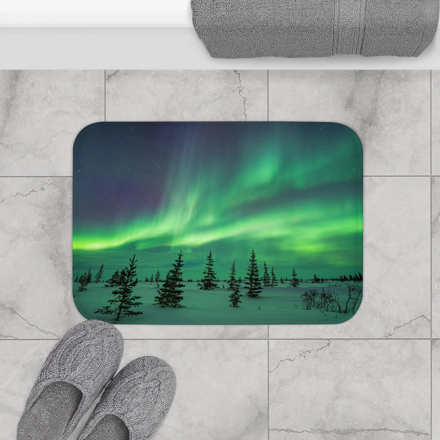 Aurora Borealis Bath Mat