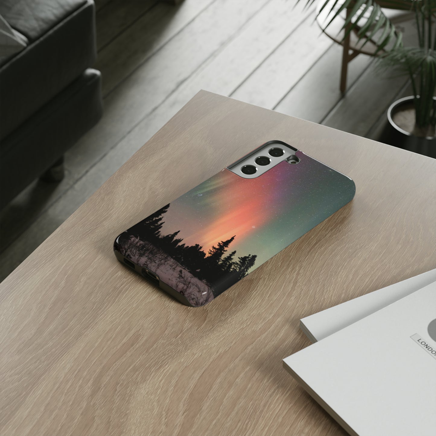 Red Aurora Tough Phone Case