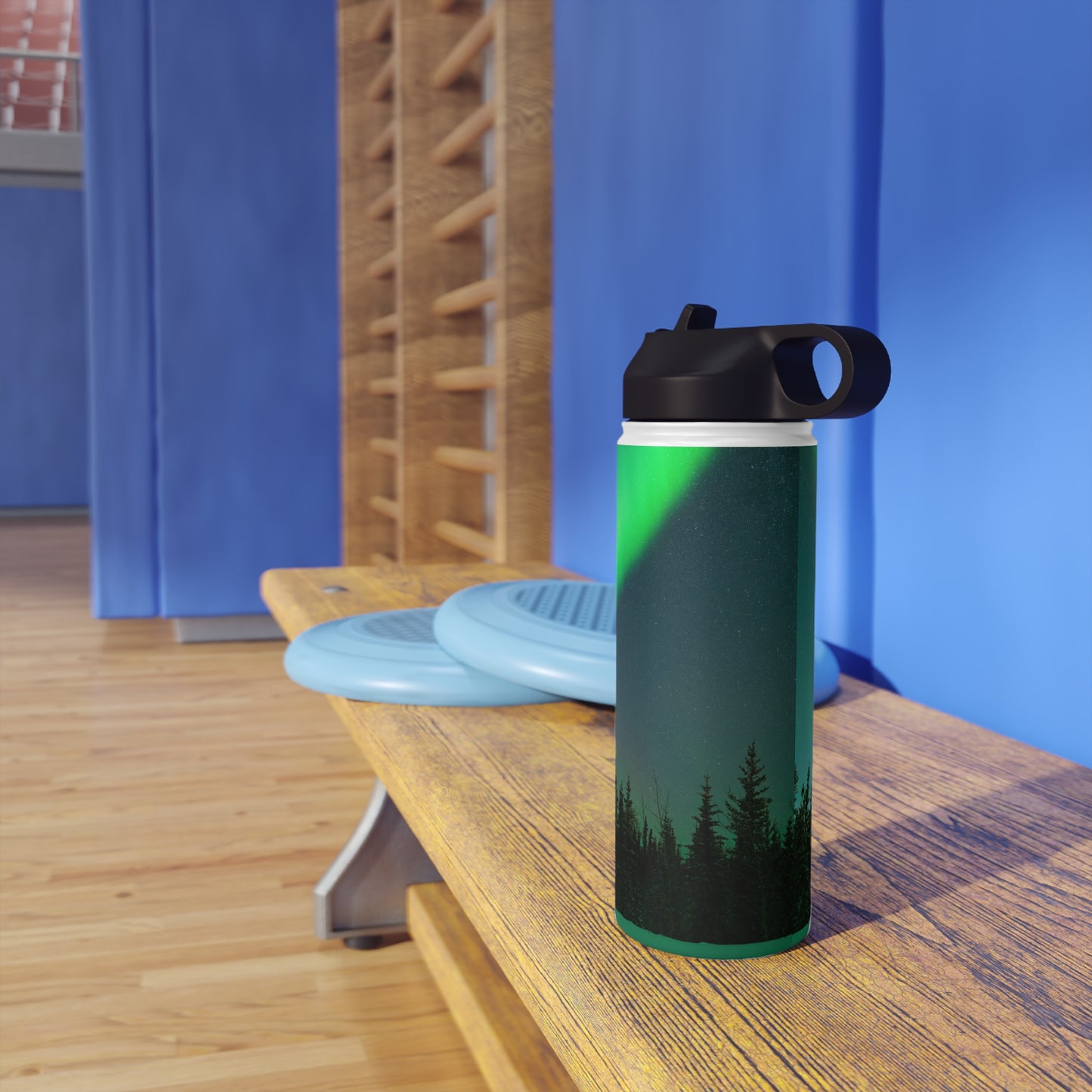 Aurora Borealis Stainless Steel Water Bottle, Standard Lid