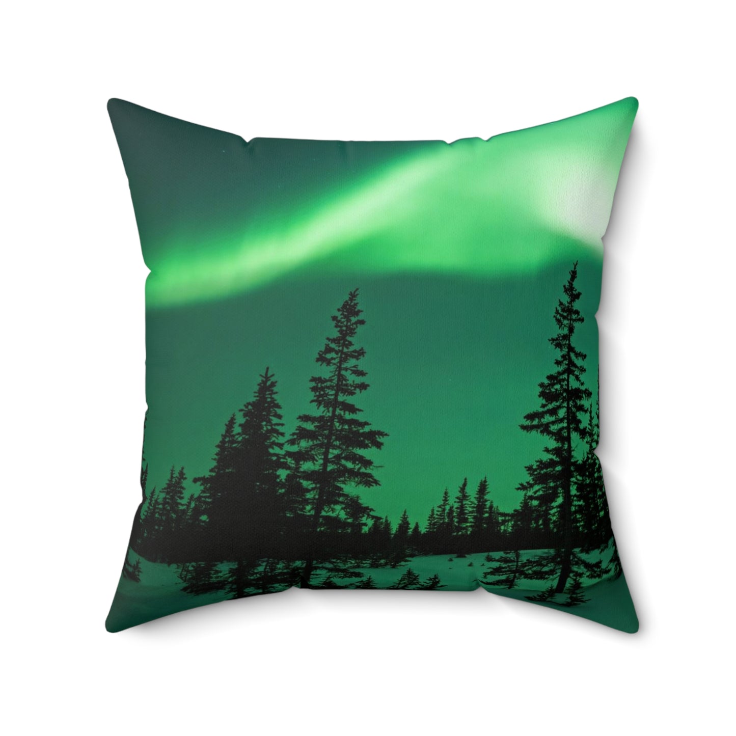 Aurora Borealis Spun Polyester Square Pillow