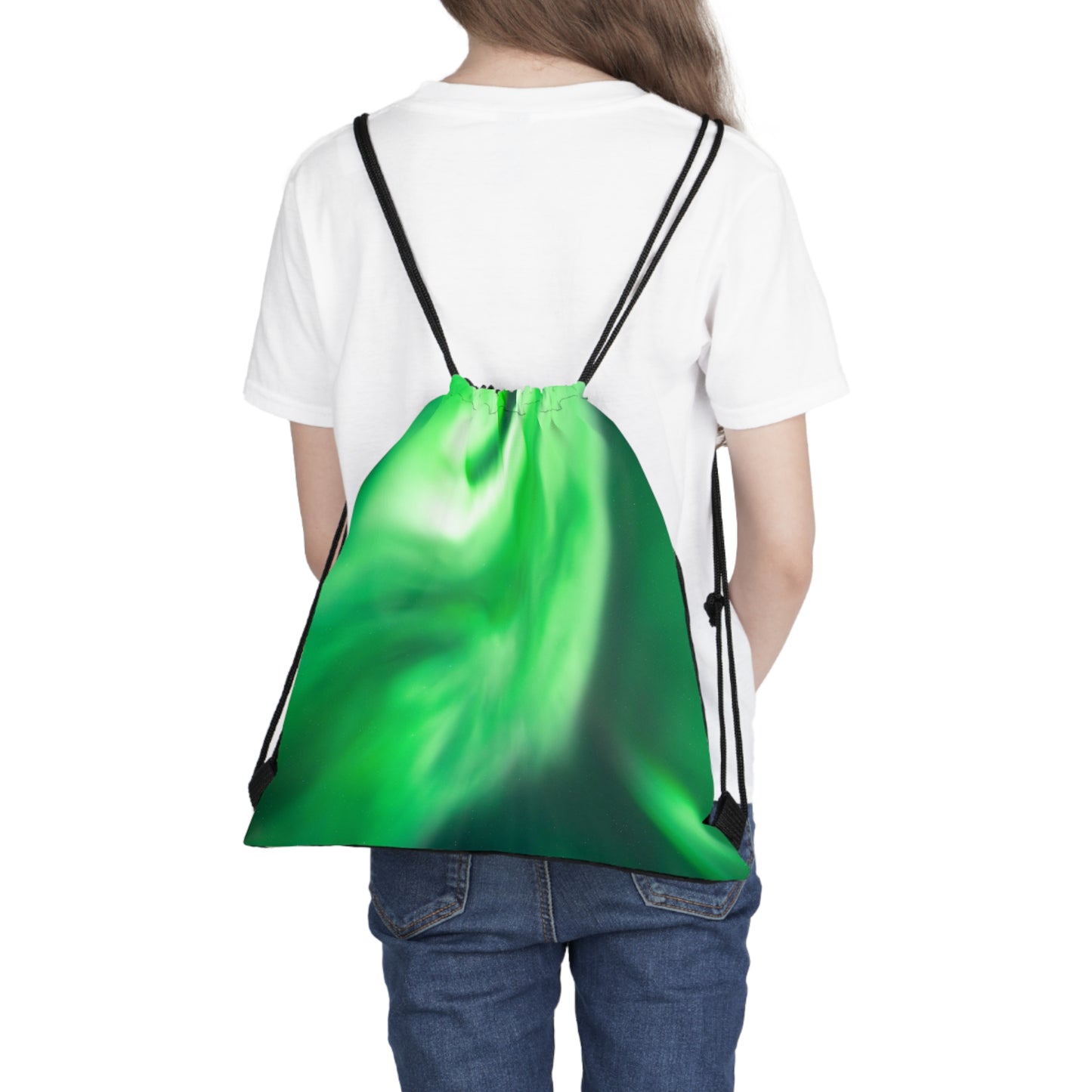 Aurora Borealis Corona Pattern Outdoor Drawstring Bag