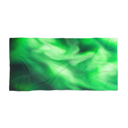 Aurora Borealis Corona Pattern Beach Towel
