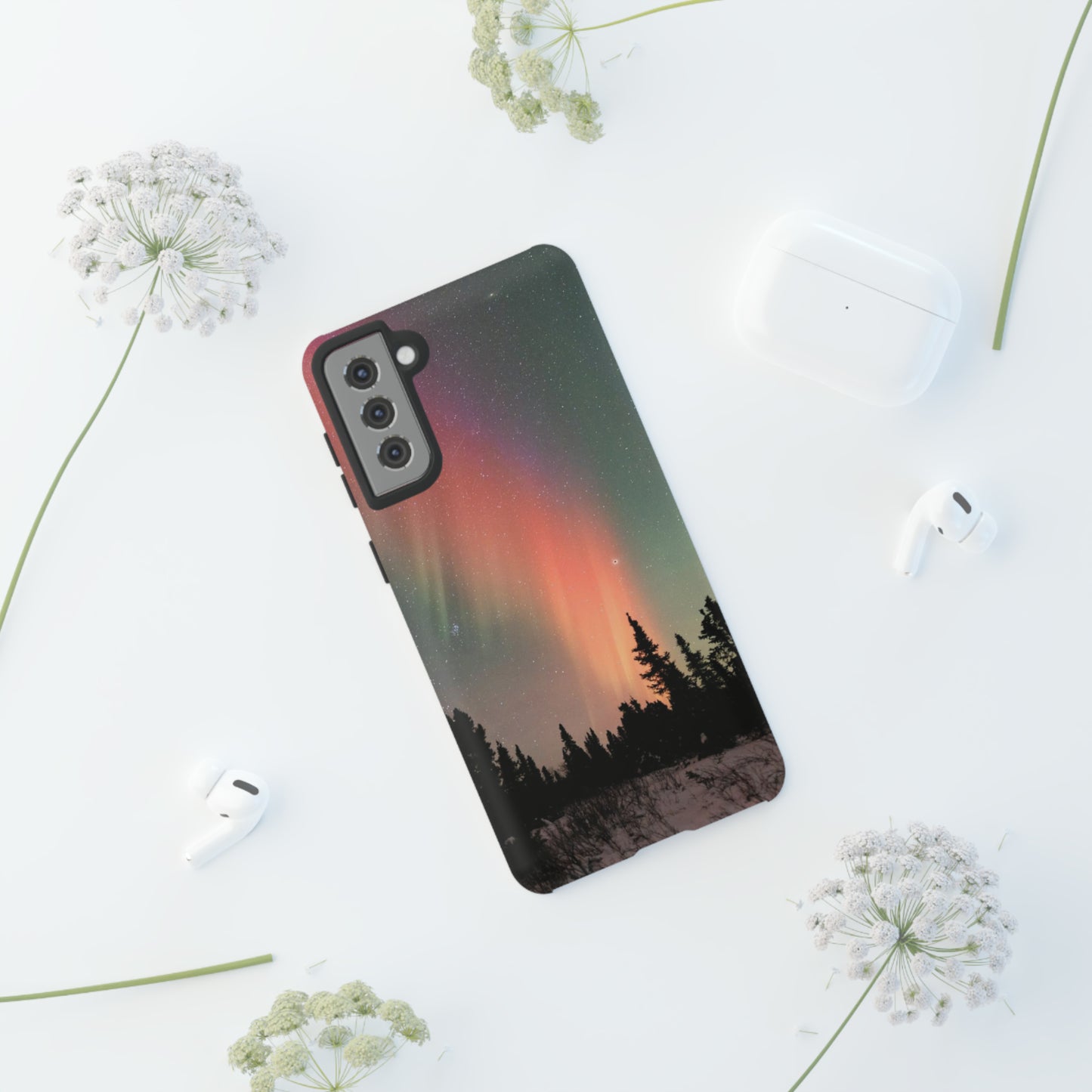 Red Aurora Tough Phone Case