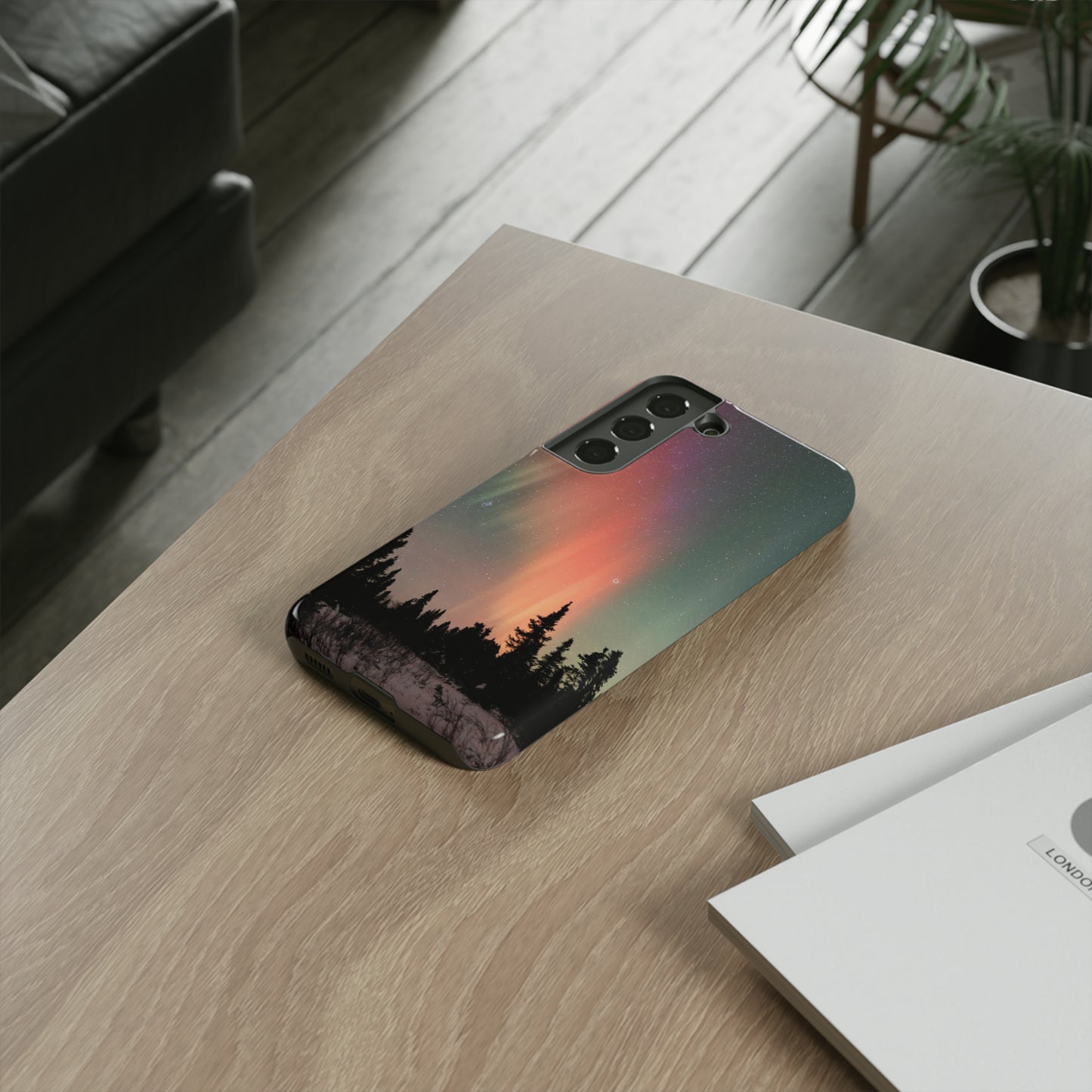 Red Aurora Tough Phone Case