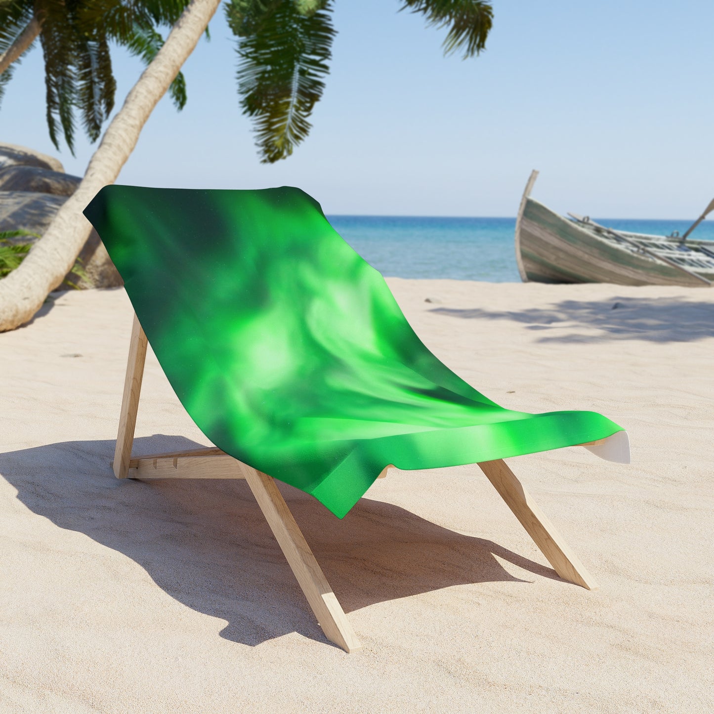 Aurora Borealis Corona Pattern Beach Towel