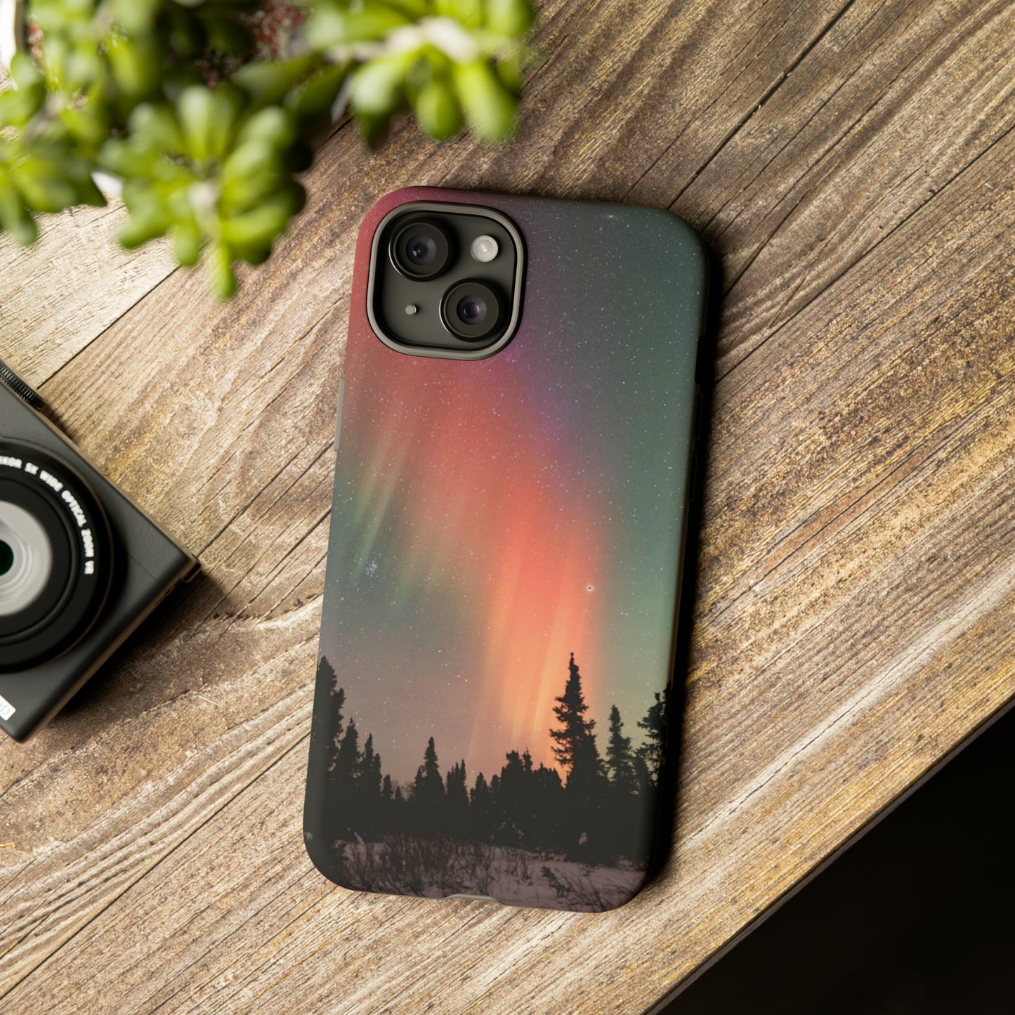 Red Aurora Tough Phone Case