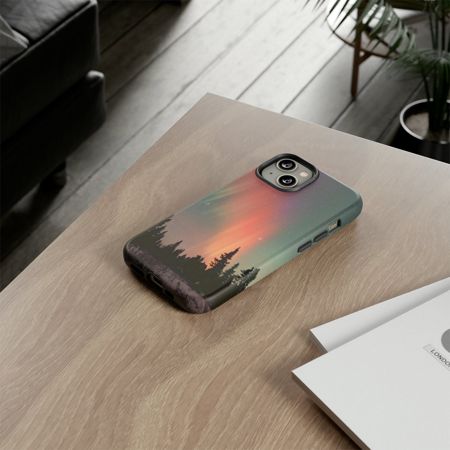 Red Aurora Tough Phone Case