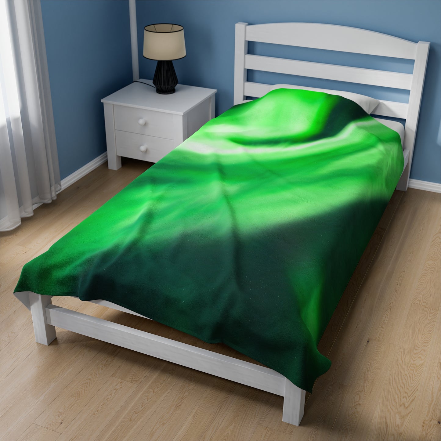 Aurora Borealis Corona Pattern Velveteen Plush Blanket