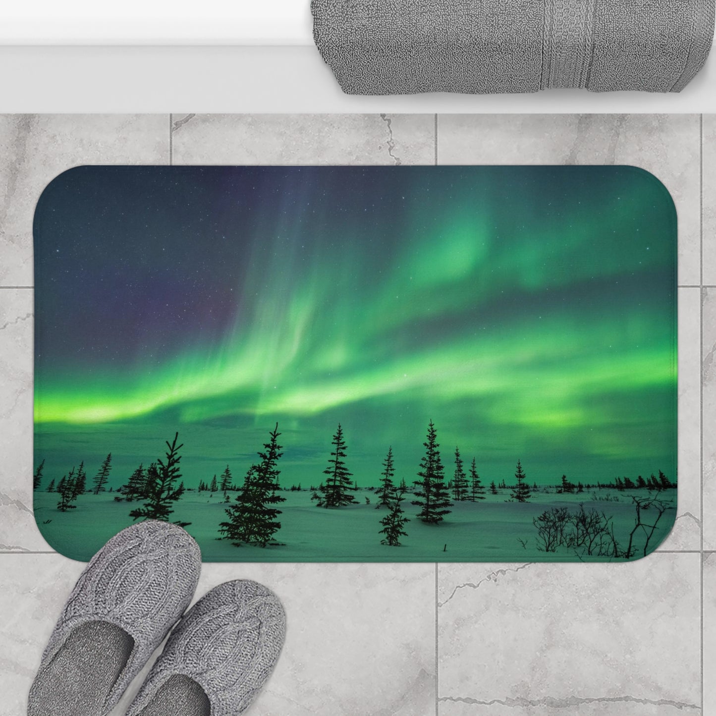 Aurora Borealis Bath Mat