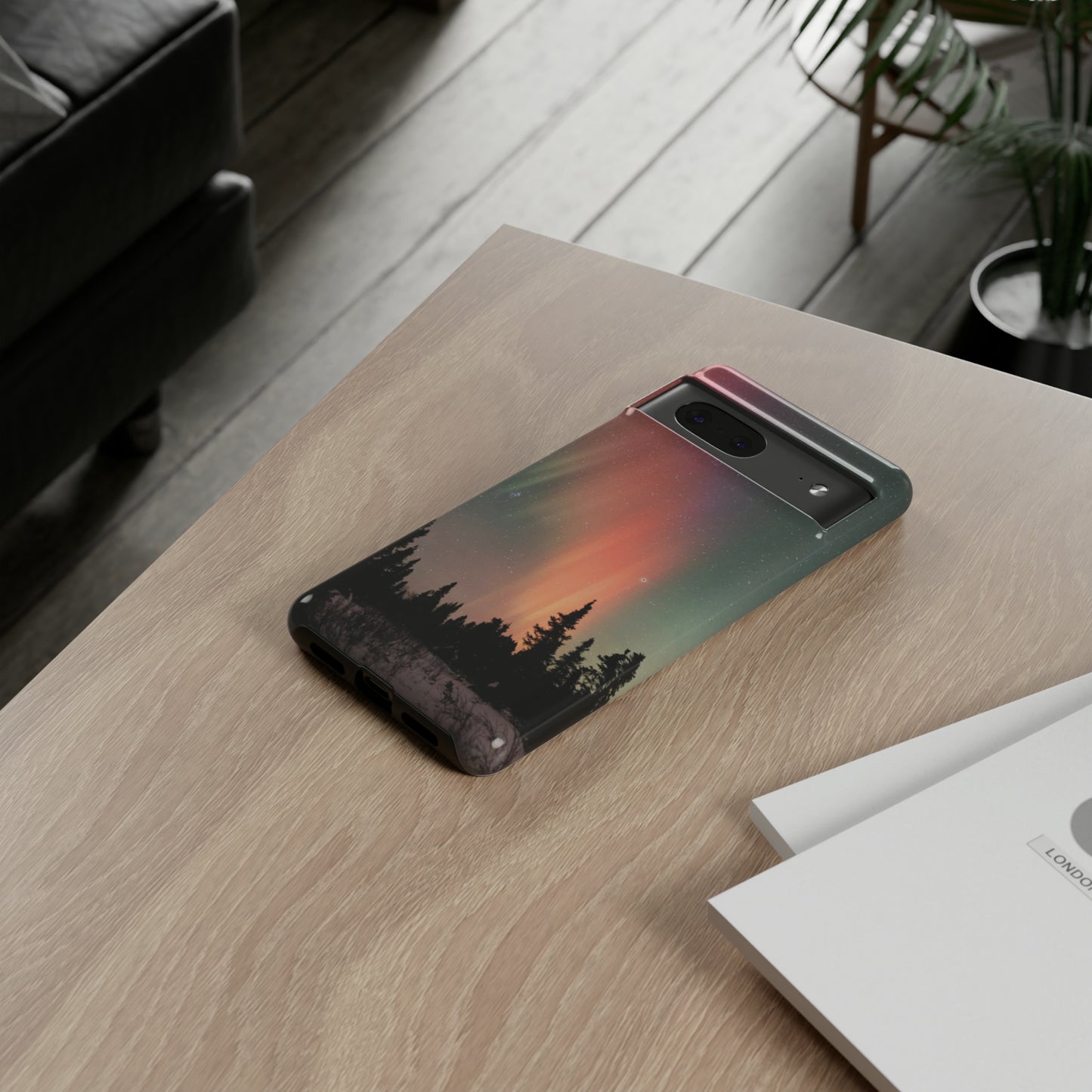 Red Aurora Tough Phone Case