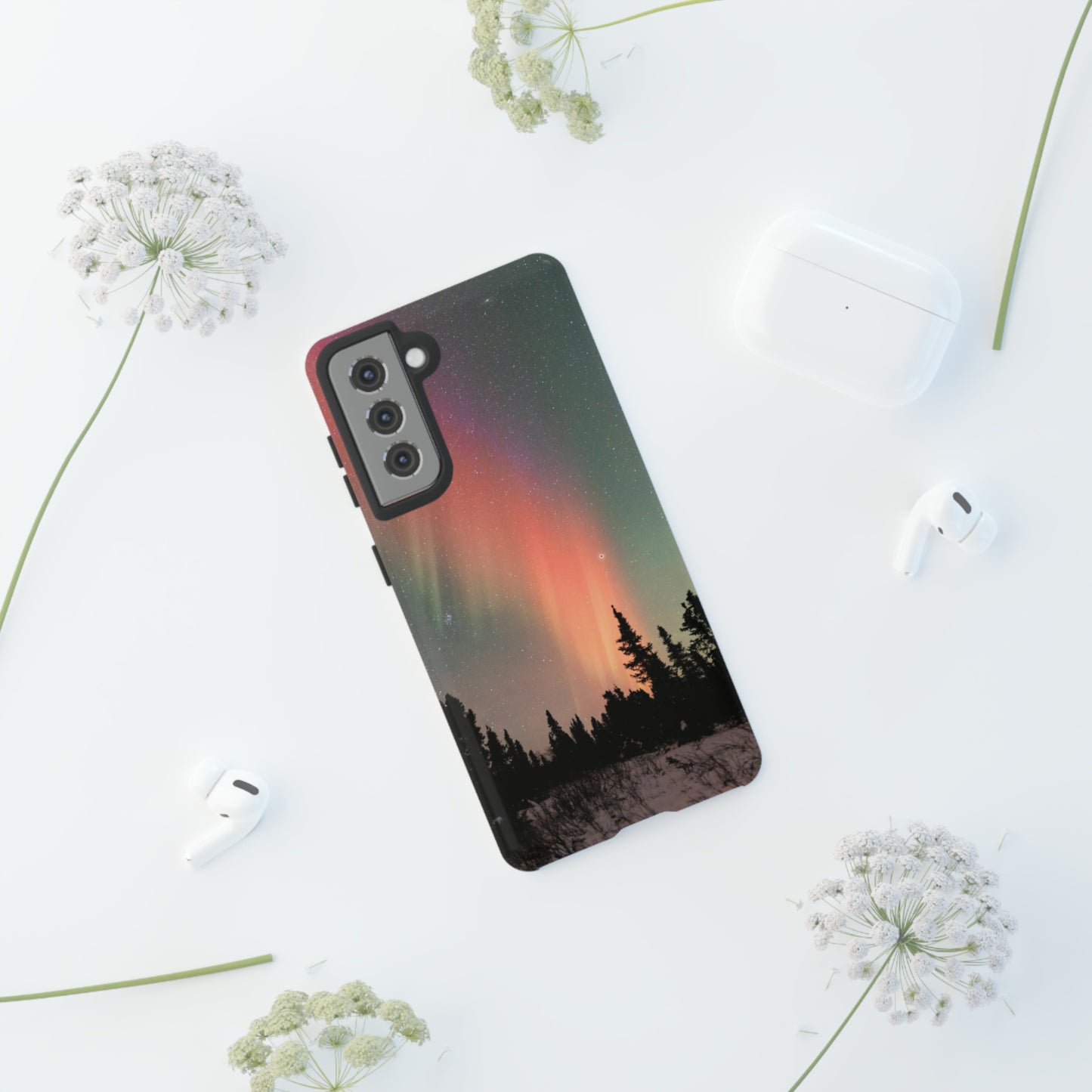 Red Aurora Tough Phone Case