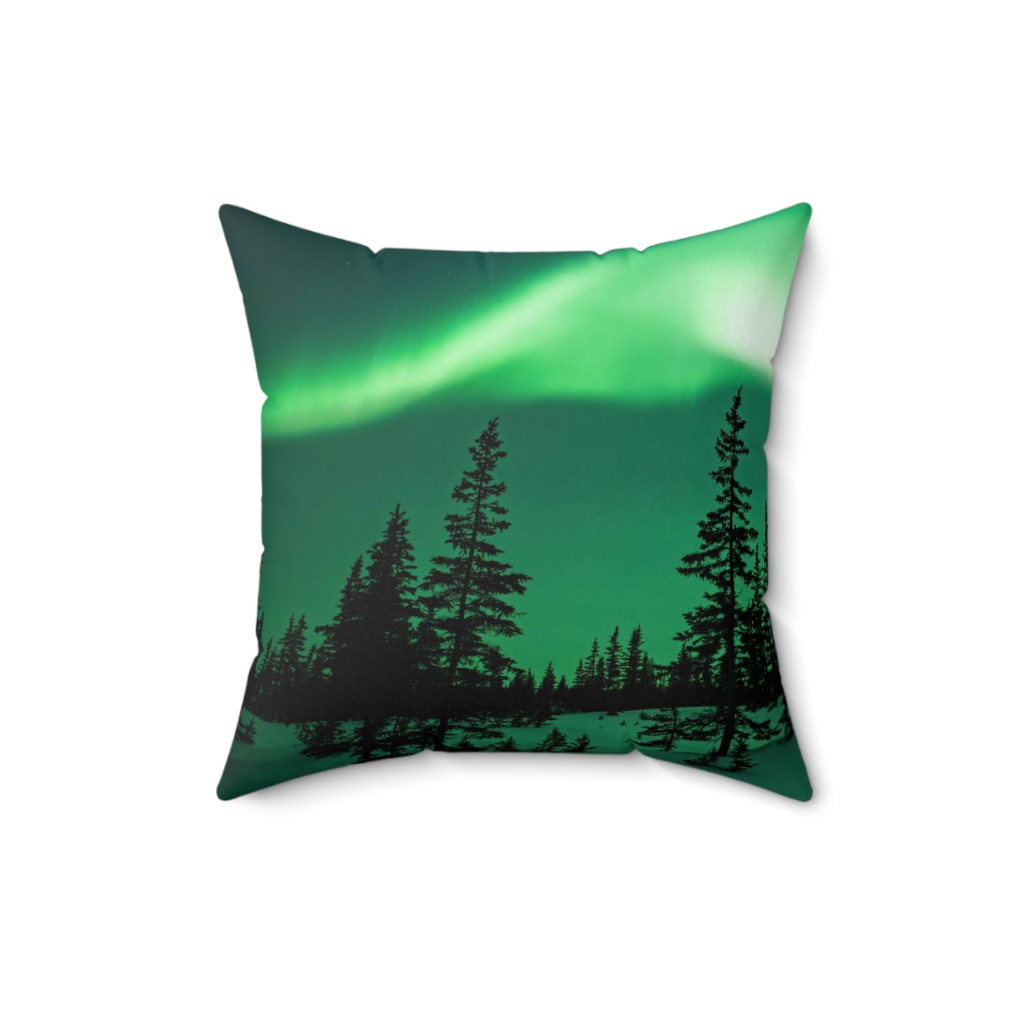 Aurora Borealis Spun Polyester Square Pillow