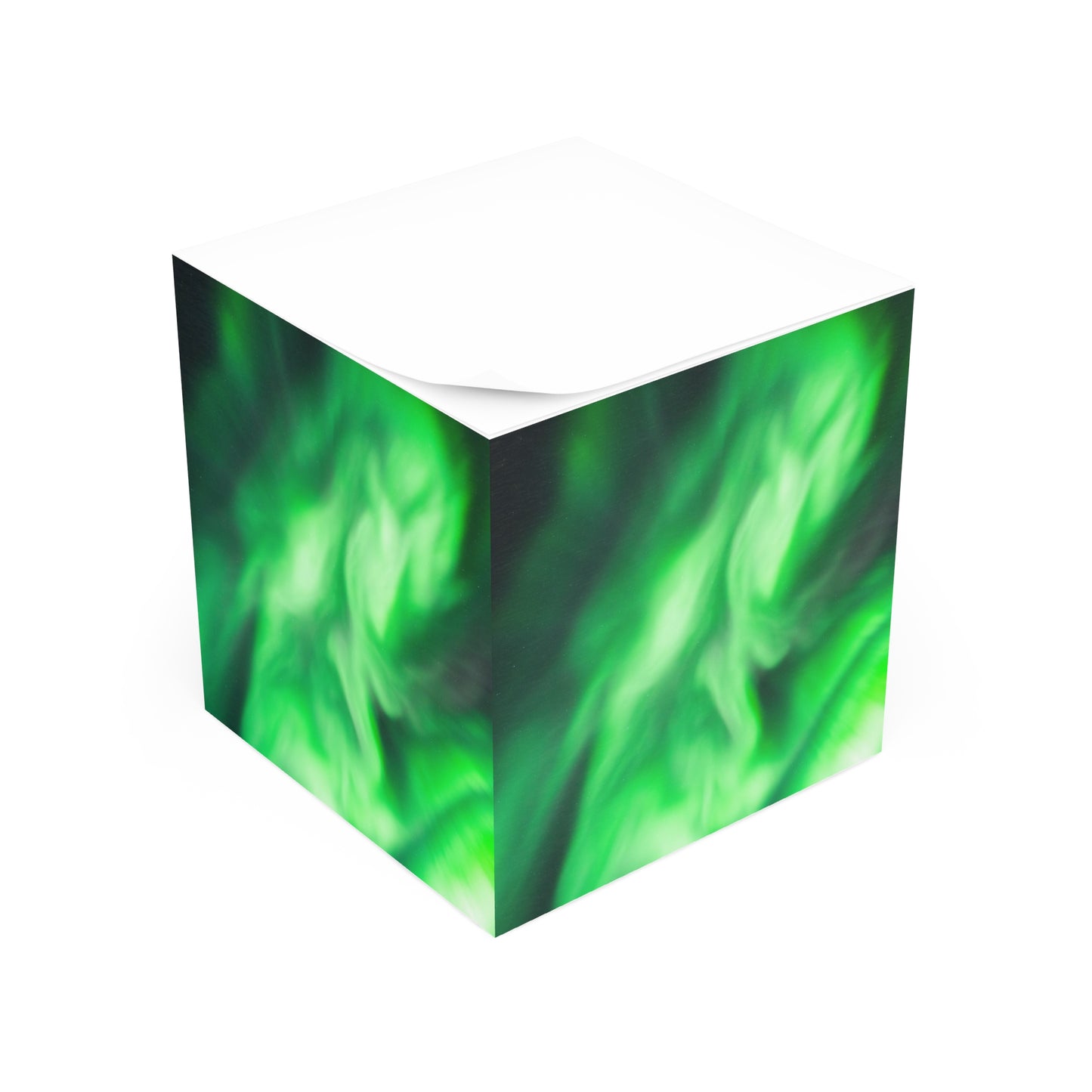 Aurora Borealis Corona Pattern Note Cube