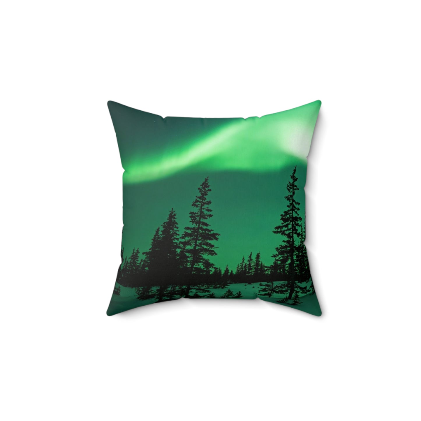 Aurora Borealis Spun Polyester Square Pillow