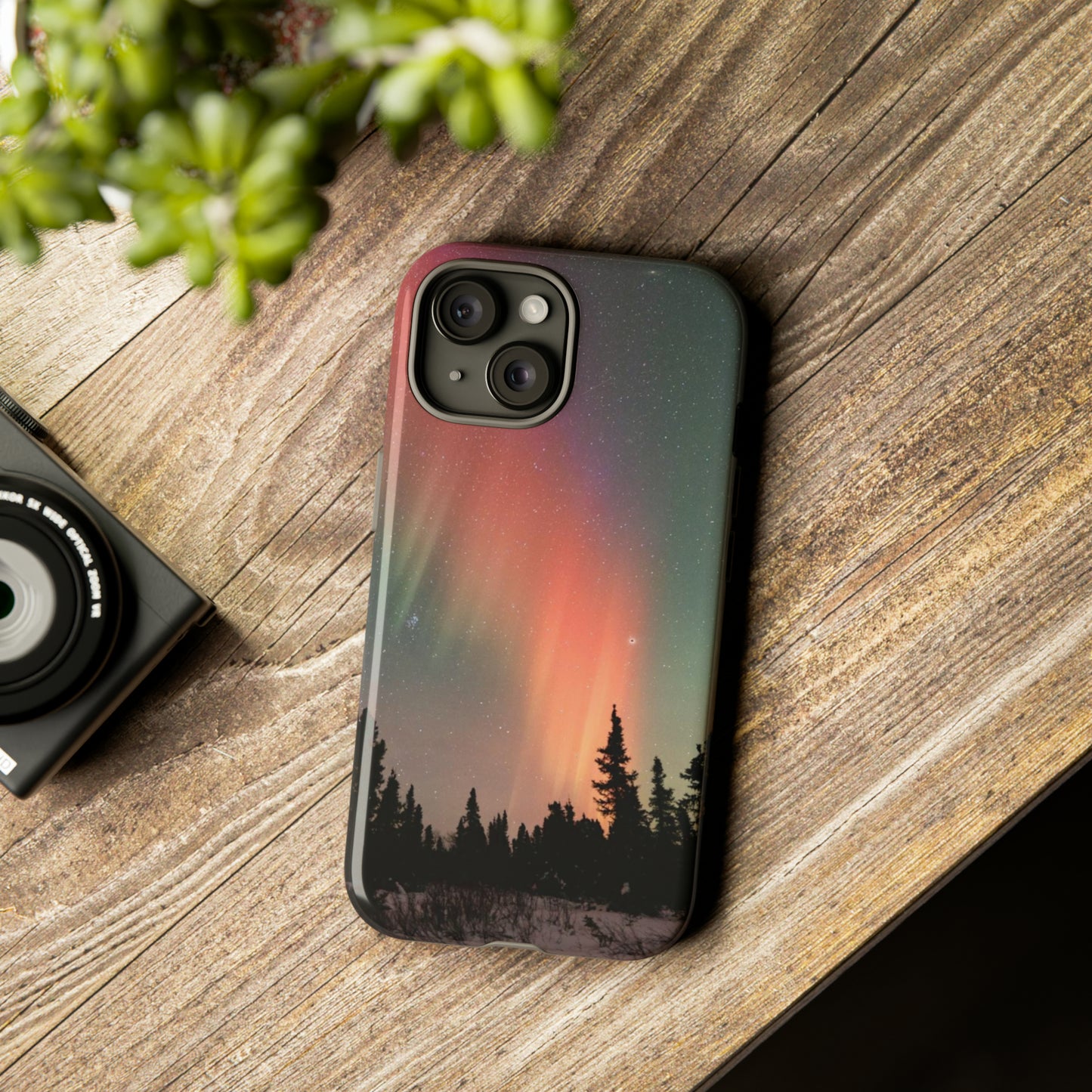 Red Aurora Tough Phone Case