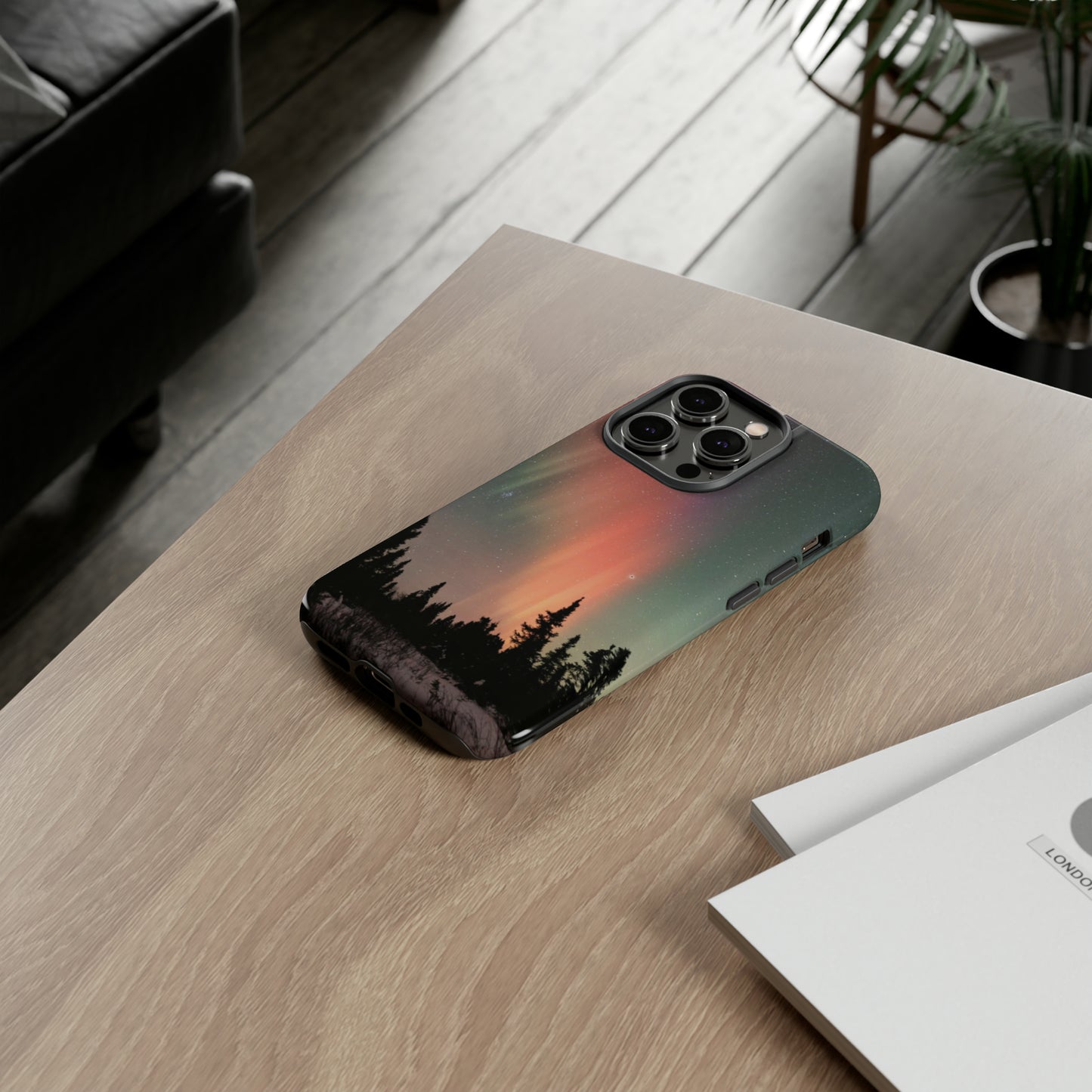 Red Aurora Tough Phone Case