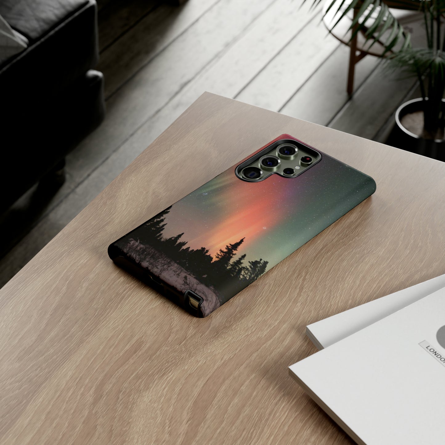 Red Aurora Tough Phone Case