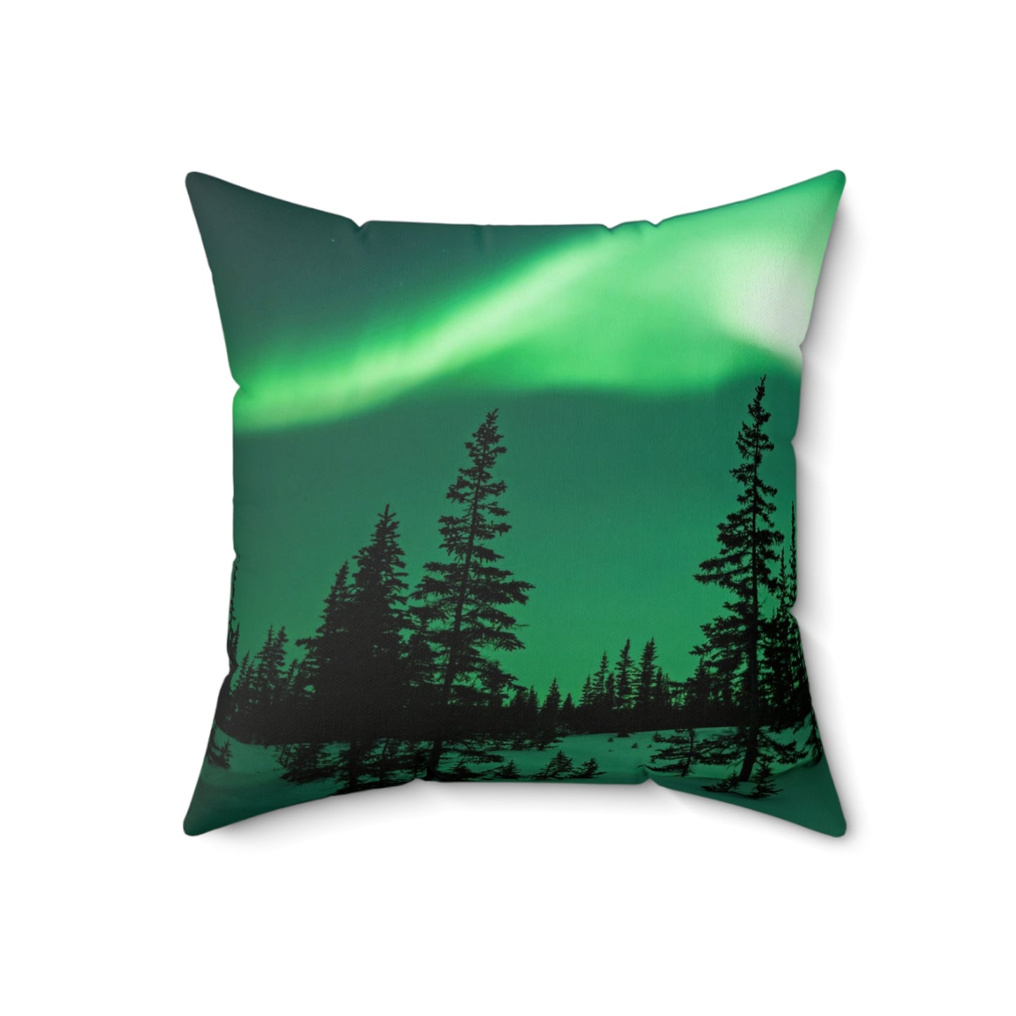 Aurora Borealis Spun Polyester Square Pillow