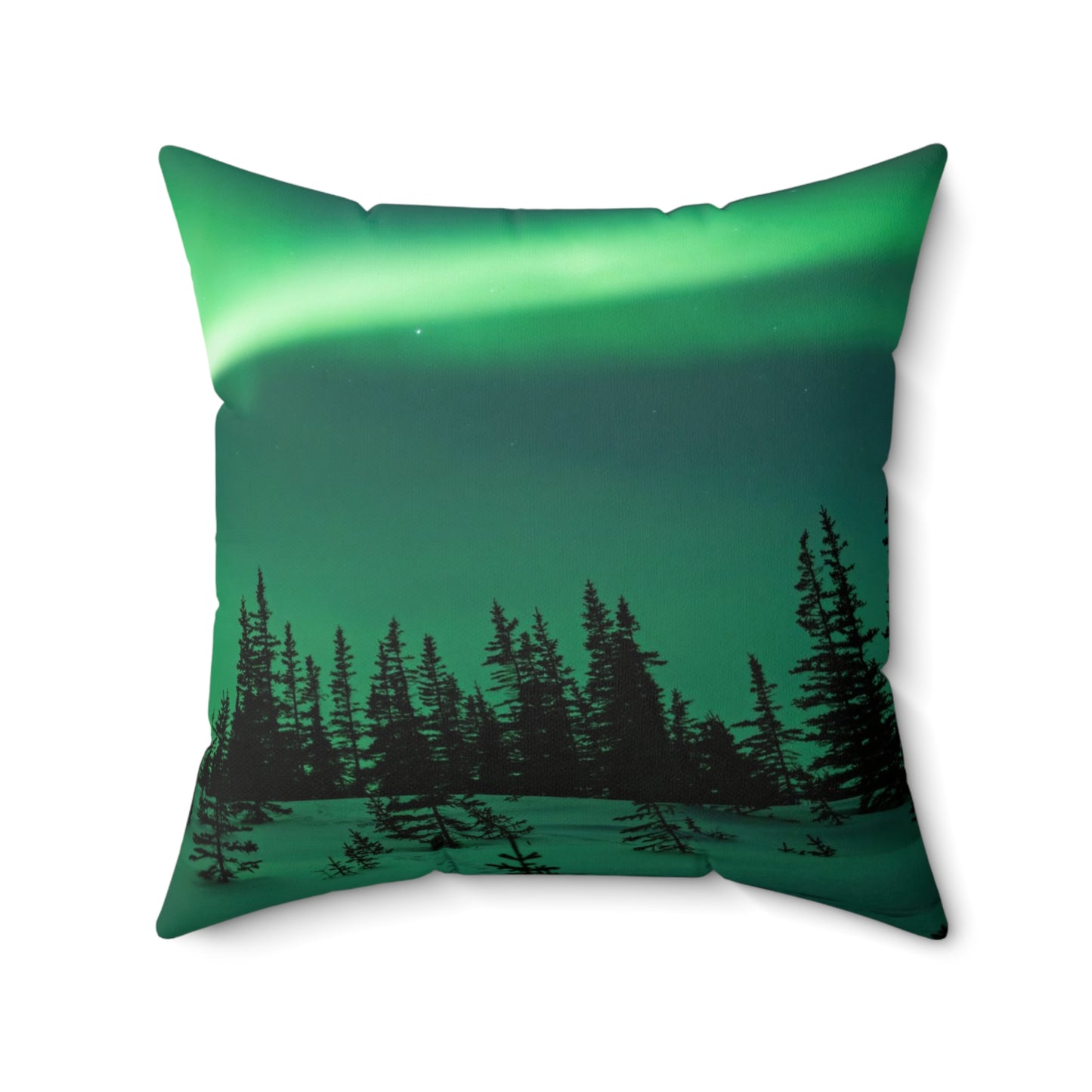 Aurora Borealis Spun Polyester Square Pillow