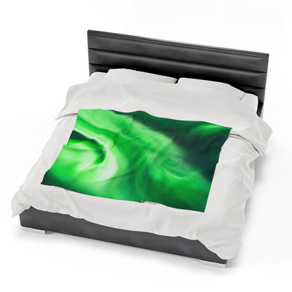 Aurora Borealis Corona Pattern Velveteen Plush Blanket