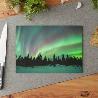 Aurora Borealis Glass Cutting Board