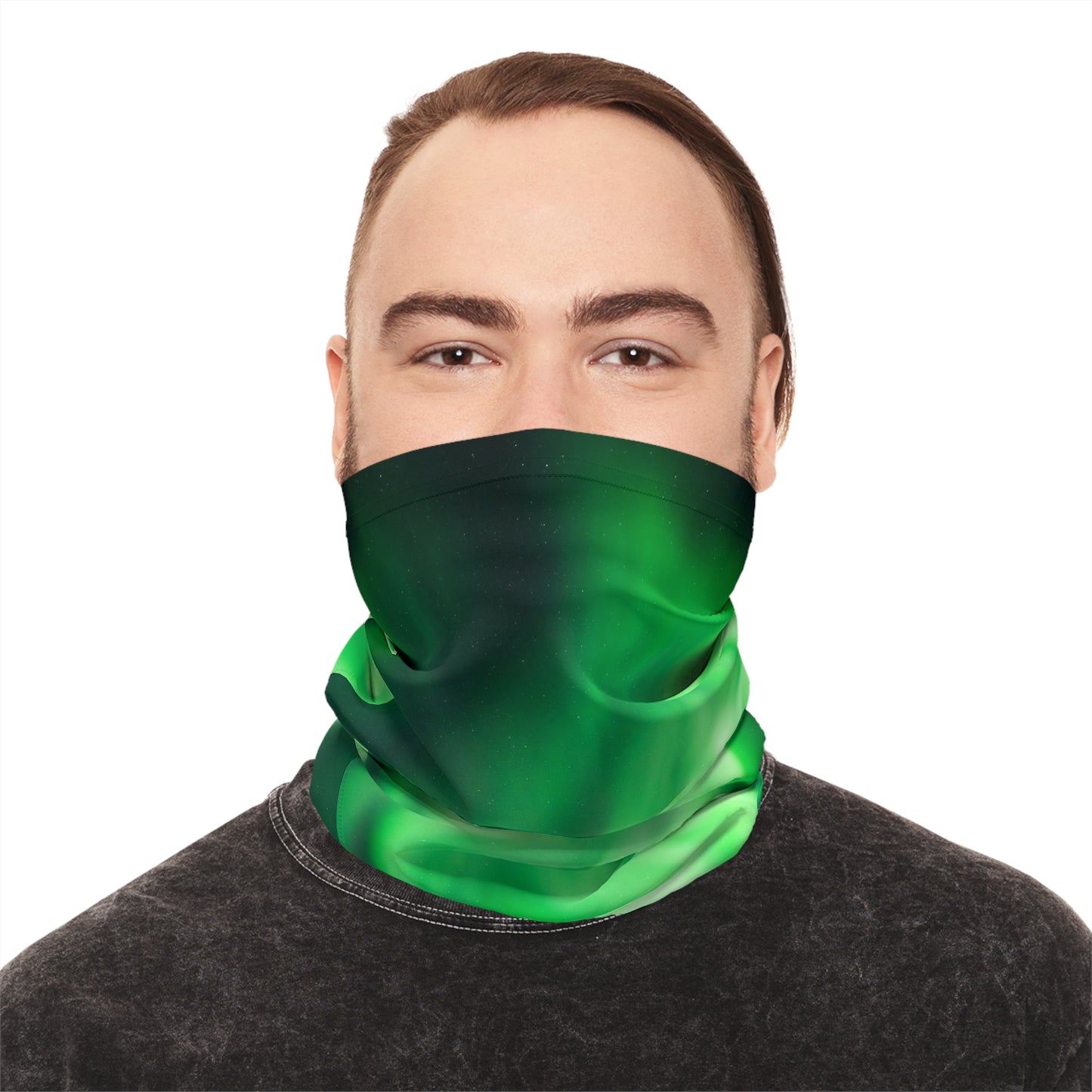 Aurora Borealis Corona Pattern Lightweight Neck Gaiter