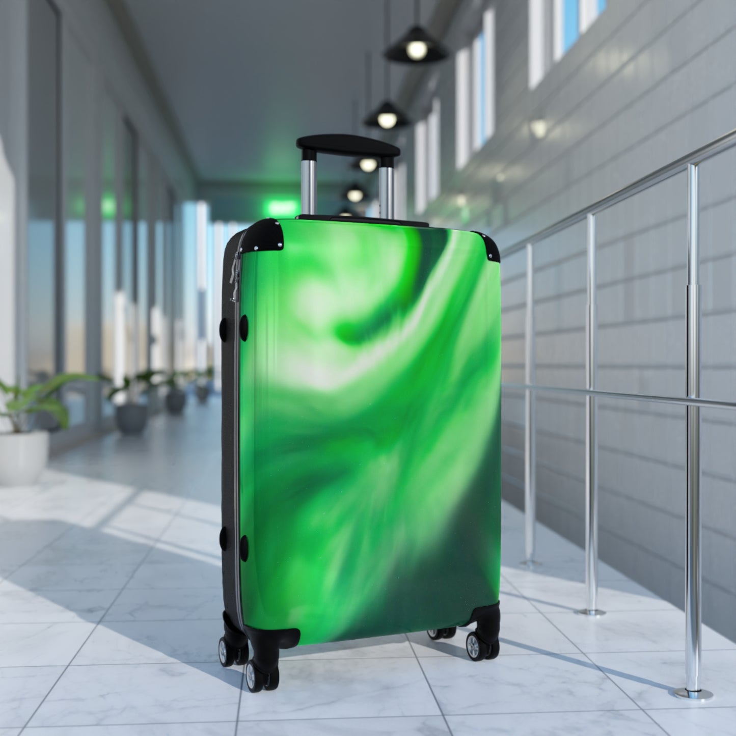 Aurora Borealis Corona Pattern Suitcase