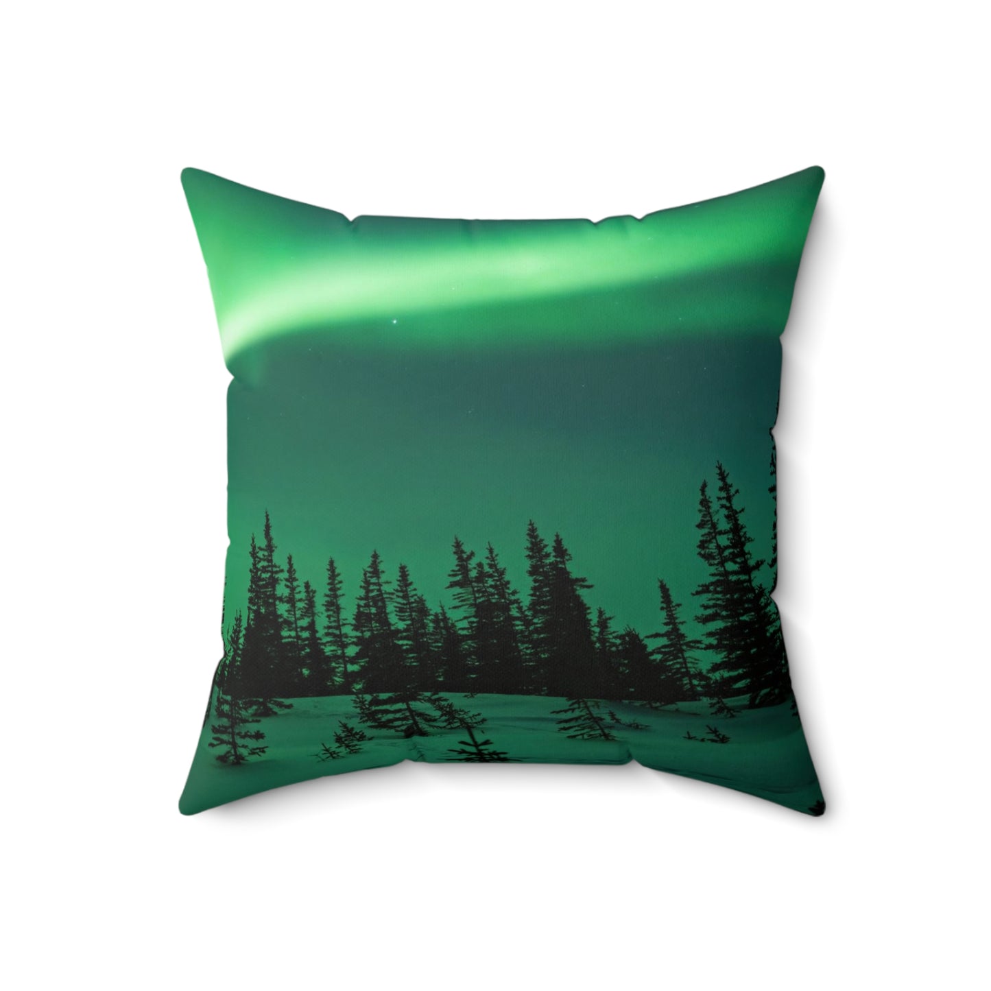 Aurora Borealis Spun Polyester Square Pillow