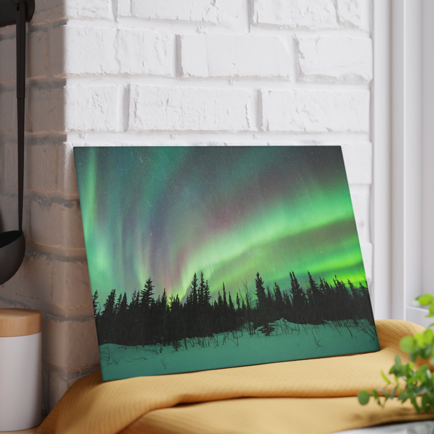 Aurora Borealis Glass Cutting Board