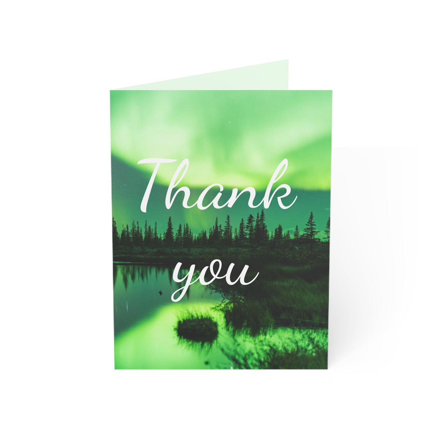 Aurora Borealis Thank You Cards (1, 10, 30, and 50 pcs)