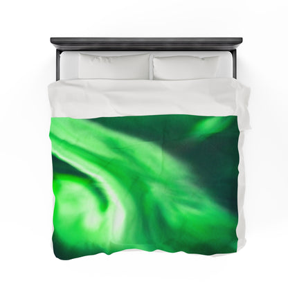 Aurora Borealis Corona Pattern Velveteen Plush Blanket