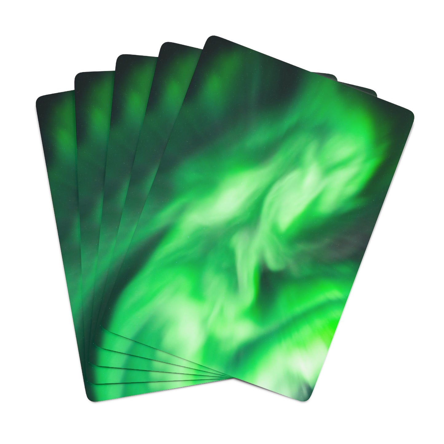 Aurora Borealis Corona Pattern Poker Cards