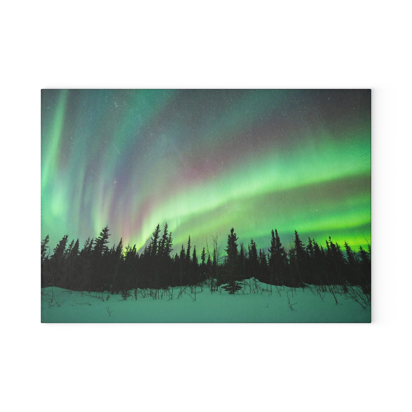 Aurora Borealis Glass Cutting Board